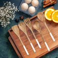 thumbnail image 1 of 5 Pieces Wood Utensils Set Apartment Essentials for Household Restaurant Corner Spoon Kitchenware Kitchen Gadgets for Tasting, 1 of 8