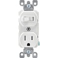 thumbnail image 3 of Leviton R62-T5225-0WS 15 Amp White Toggle Switch & Receptacle Combination, 3 of 3