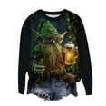 thumbnail image 5 of Unisex St. Patrick's Day Elderly Print Casual Long Sleeve T-Shirt, 5 of 5