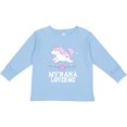 thumbnail image 3 of Inktastic My Nana Loves Me Unicorn Girls Long Sleeve Toddler T-Shirt, 3 of 5