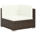 thumbnail image 2 of vidaXL 6 Piece Garden Lounge Set with Cushions Poly Rattan Brown, 2 of 5