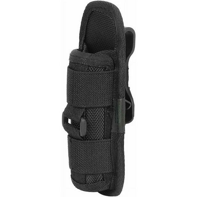 Funda para linterna táctica con clip giratorio extensible, cinturón de nailon compacto para un transporte seguro, se adapta a la mayoría de los cinturones con diseño de clip resistente para