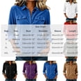 thumbnail image 2 of Dvprdro Womens Corduroy Shirt Button Down Collared Long Sleeve with Pockets Solid Casual Fall Tops, 2 of 8