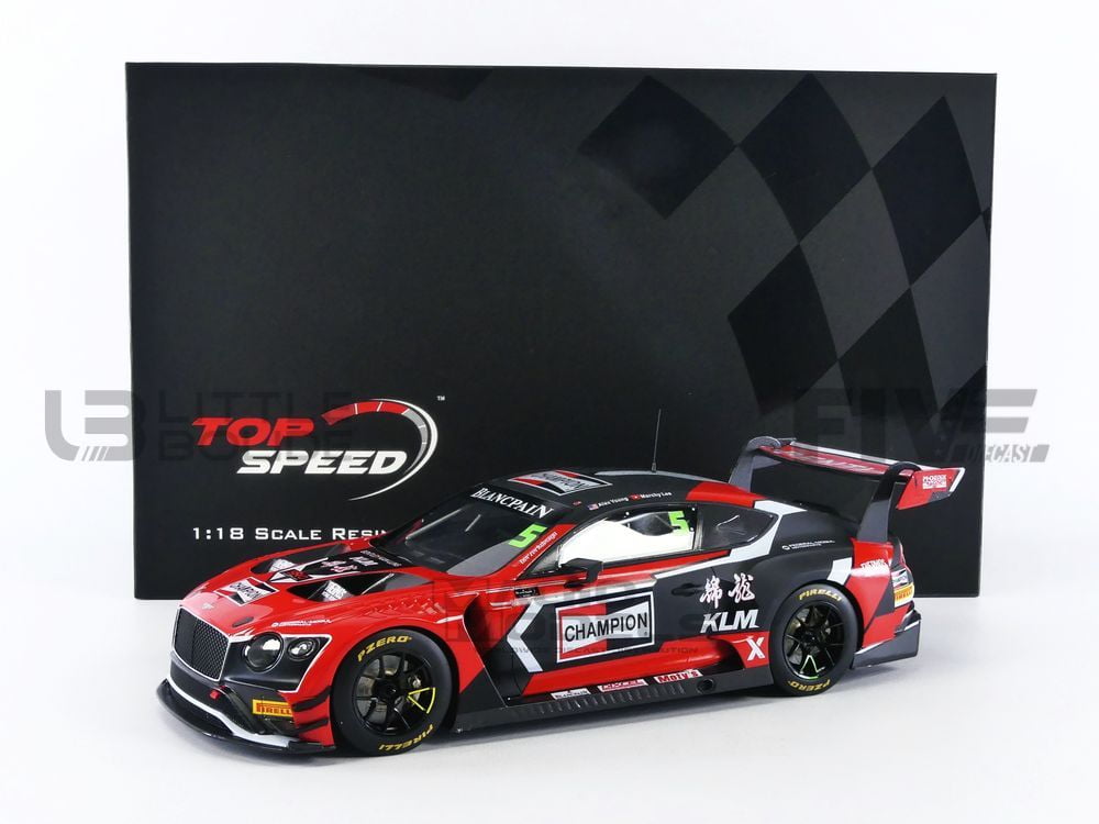 1:18 TRUESCALE Bentley Continental Gt3 #5 Champion Blancpain