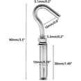 thumbnail image 2 of Expansion Bolts M6 304 Stainless Steel Pegs Bolts Open Hook Expansion Screw Bolts 5-Pack, 2 of 5