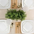 thumbnail image 5 of (20 PACK) EcoQuality 10" inch Disposable Square White Plastic Plates with Gold Rim, China Like Party Plates, Heavy Duty Dinner Plate, Salads, Weddings, Baby Showers, Catering, Non Toxic, 5 of 5