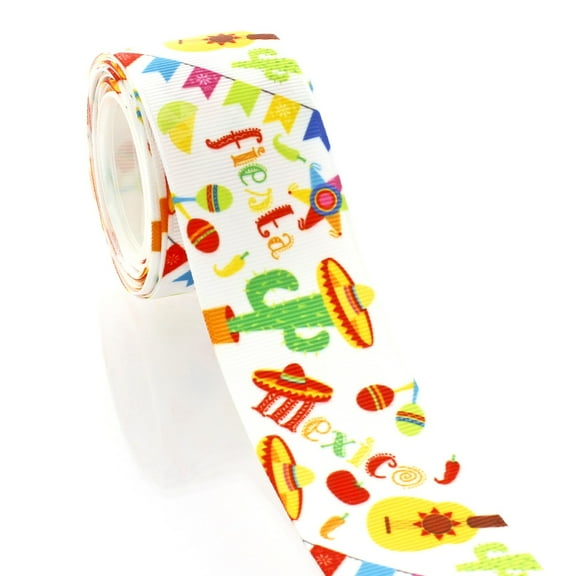 1.5" Cinco de Mayo Grosgrain Ribbon 5 Yard