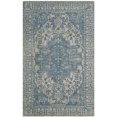 thumbnail image 2 of SAFAVIEH Restoration Vintage Donette Geometric Area Rug, Ivory/Turquoise, 4' x 6', 2 of 7