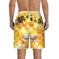 thumbnail image 3 of Kll Honey Bee Men'S Casual Summer Beach Shorts Hawaiian Shorts With Pockets-Medium, 3 of 9