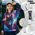 thumbnail image 6 of Uorisanigo Girls Half Zip Collar Sweatshirts Soft School Galaxy Wolf Quarter Zipper Cropped Sweatshirt Oversized Long Sleeve Pullover Jackets for Teen Girls Winter Clothes, 6 of 7