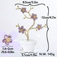 thumbnail image 4 of Ornalrist Crystal Purple Plum Blossom Flowers with Golden Metal Flower Stem Friends Women Birthday, Glass Figurines Collectible Home Table Decor, 4 of 10