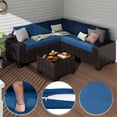 thumbnail image 5 of 6 Pieces Patio Furniture Set, Outdoor Sectional Sets, Navy, 5 of 11