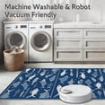 thumbnail image 5 of ODIKA 4'x6' Machine Washable Non-Slip Area Rug, Vibrant Rustic Multicolored Nautical FishTheme Blue High Traffic Rug, Blue, 6066, 5 of 7
