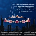 thumbnail image 2 of Gem Stone King 18K Rose Gold Plated Silver Red Created Ruby and Pink Moissanite Bracelet for Women | 4.35 Cttw | Gemstone July Birthstone | Oval 7X5MM | Fully Adjustable 9 inch, 2 of 6