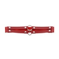 thumbnail image 4 of Ceinture Porte-Jarretelles Cadeaux Gothiques Chaînes de Cuisse pour Femmes 2 Rangées Forme Cœur Ronde PU Rouge, 4 of 8