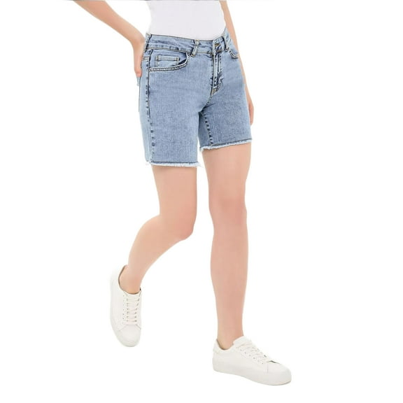 Denim Mid Rise Shorts