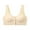 Beige, variant on Plus Size Bras for Women, Womens Everyday Bras, Women Solid Color Front Closure Wireless Open Back Seamless Gathering Everyday Bras White,XL
