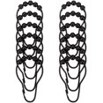 thumbnail image 1 of TheFound 12 Pcs Crochets de Rideau Creux Forme d'Ampoule Anneaux en Fer Crochets Noirs, 1 of 6