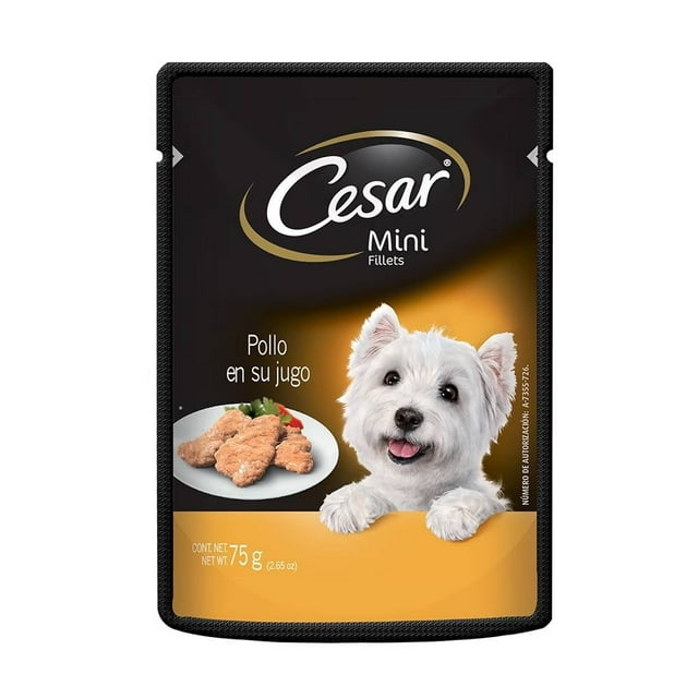 Alimento para Perro César Filetes Mini Pollo en su Jugo 75 g