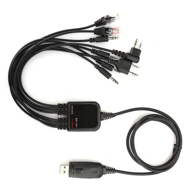 Cable de programación USB 8 en 1 para radios KENWOOD/ QuanShengcn/ Tyt/ Motorola