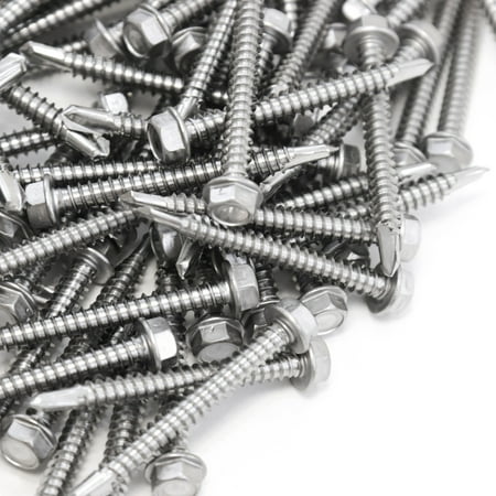 

Red Hound Auto 160 Marine Hex Head Self Drilling Screw Set Number 12 x 2 Inches for Wood Metal Plastics 305 SS Stainless Steel Corrosion Resistant
