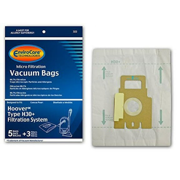 EnviroCare Replacement Micro Filtration Vacuum Bags for Compatible with Hoover H30 Canisters 5