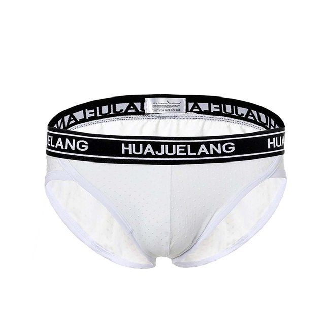 HKEJIAOI Mens Boxer Briefs Men's Solid Color Low Waist Briefs Underpants