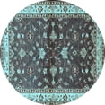 thumbnail image 1 of Ahgly Company Indoor Round Oriental Light Blue Industrial Area Rugs, 6' Round, 1 of 4