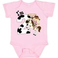 thumbnail image 3 of Inktastic I'm Two-cowgirl riding horse birthday Girls Baby Bodysuit, 3 of 5