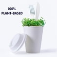 thumbnail image 2 of Tazas de café compostables KTOB de 12 oz (paquete de 50) con tapas y fundas, 2 of 7