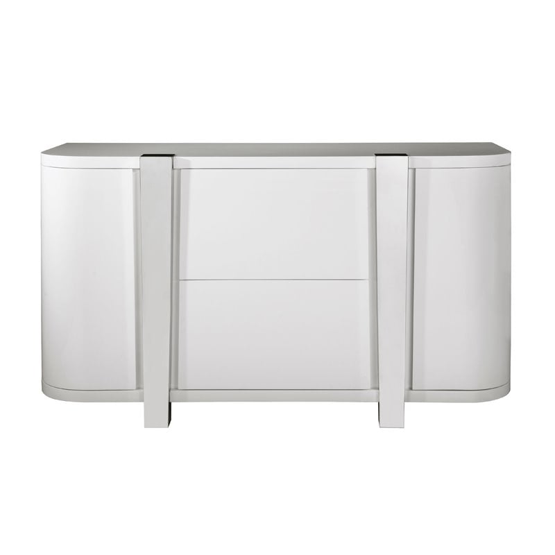 Modern High Gloss Wine Cloud Grey Console