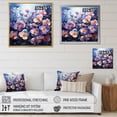 thumbnail image 4 of Designart "Purple Pansies landscape Pointillism Dot II" Floral Floater Framed Canvas Wall Art, 4 of 7