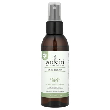 Sukin Skin Relief, Facial Mist, Sensitive, Distressed Skin, Fragrance Free, 4.23 fl oz (125 ml)