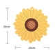 thumbnail image 4 of Posavasos de flores para bebidas, 6 unidades, bonitos posavasos de silicona antideslizantes, lavables, reutilizables, resistentes al calor (girasol, amarillo), 4 of 5