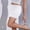 White, variant on Gifts Dianli Skirts Dresses Solid Elastic Waist Short Skirt High Rise Hip Wrap Mini Skirt Stretchy Tummy Control Flattering Fit Day To Night Casual Dressy Mini Skirt