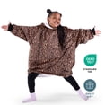 thumbnail image 5 of Bare Homey Plush Sherpa Wearable Blanket - Fluffy & Soft - Lightweight - Kids, Leopard, 5 of 9