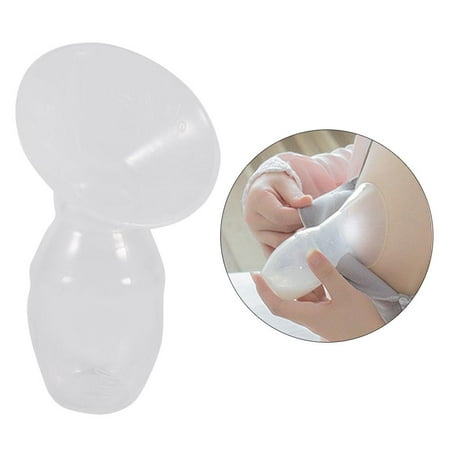 HERCHR Manual Breast Pump 100ml Silicone Breatfeeding Collection Pump  Portable Baby Nursing Strong Suction Milk Pump Stopper w/ Lid - Stinulation & Expression Modes - Easy to Control