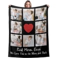 thumbnail image 3 of Personalised Photo Blanket Lovely Memory Picture Collage Blanket Custom Photo Memory Gift Birthday Gift for Best Friends, 3 of 6