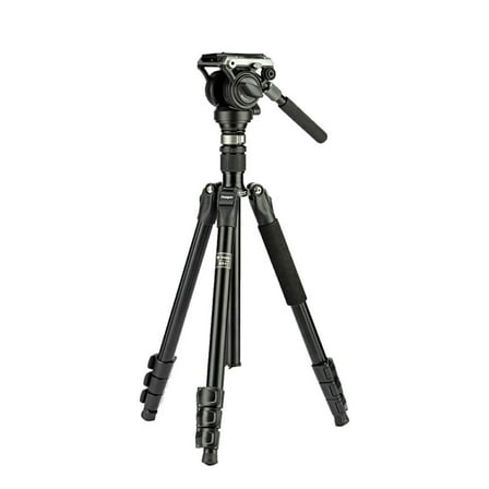 Fotopro 64-inch Aluminum Tripod for Camera, Heavy-Duty Video Tripod Stand with Quick Leveling Base, 1/4” and 3/8” Universal QR Plate, S5i Pro