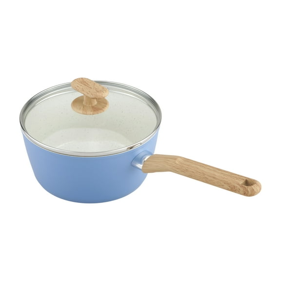 GoodCook Healthy Ceramic Titanium-infused Sauce pan, 2 Quart, Light Blue