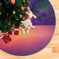 thumbnail image 5 of FMSHPON Lavender Flower Fields Xmas Christmas Tree Skirt Stand Mat for Holiday Party Decoration Indoor Outdoor 36 inches, 5 of 6