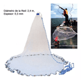 thumbnail image 4 of Red De Pesca De Agua Salada, Abre 2.40 m Atarraya Camaronera, Blanco, 4 of 5