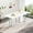 1 White table with Silver leg, variant on Sumdeal 67" White Faux Marble Dining Table Room Set for 8, Modern Dining Table set for 8,Kitchen Room Table with Silver Metal Base and 6 White Chairs with Silver Leg