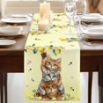 thumbnail image 3 of Table Runners 72 Inches Long Dress Scarves, Lemons Cats Farmhouse Kitchen Table Runner, Coffee Tablerunners, Summer Rustic Botanical Fruits Yellow 14x72 Inch, 3 of 9