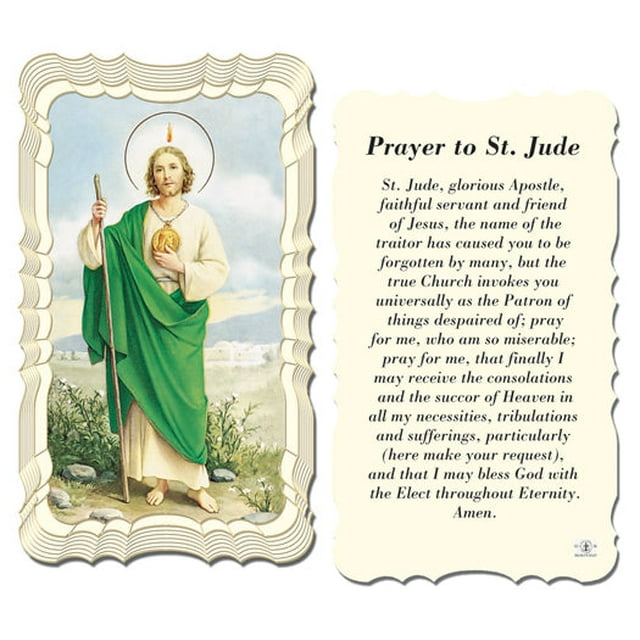 Prayer to Saint Jude Catholic Prayer Holy Card with Prayer on Back