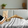 thumbnail image 3 of Poodle Soft Flannel Fleece Throw Blanket, Cartoon Style of a Poodle Side Shot Standing on 4 Feet, Cozy Plush for Indoor and Outdoor Use, 50" x 60", Pastel Brown Umber, by Ambesonne, 3 of 5