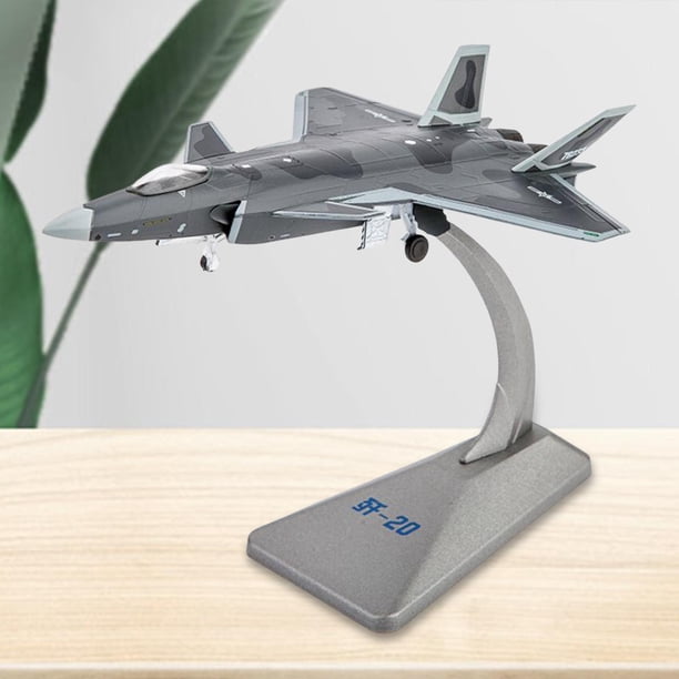 predolo 1/144 Miniature J-20 Modèle d'avion Modèle d'avion Avion de chasse Playset Avion Modèle d'avion pour la maison Chambre Étagère Salon Cadeau