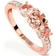 thumbnail image 1 of 1ct Morganite & Diamond 3-Stone Ring 10k Rose Gold, 1 of 4