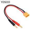 thumbnail image 1 of XT60 Connector to 4.0mm Banana Bullet Wire Plug Adapter Silicone Battery Charger Cable, 1 of 8