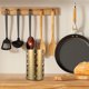 thumbnail image 4 of unbranded 2Ud Organizador De Utensilios De Cocina Dorado En Acero Inoxidable Con Drenaje Uniforme Para Cubiertos, 4 of 8